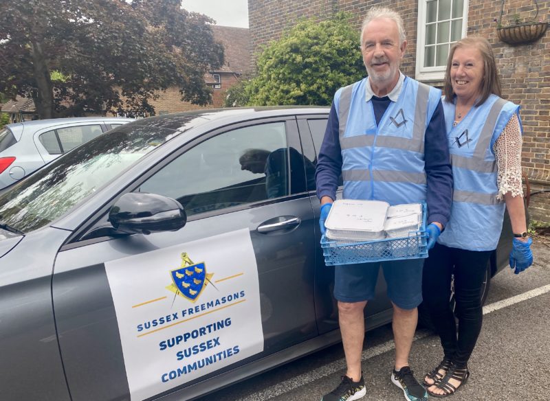 Sussex Freemasons delivering hot meals